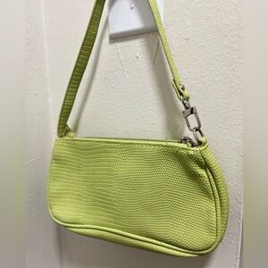 Lime Green Textured Women's Bag